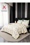4-Pcs Printed Duvet Cover Set Queen Size 200x230cm, Brushed Microfiber Fabric (Without Filler) - 2
