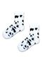 5 Pairs Unisex Cow Pattern Black and White Colored Long Socks Set 5 Pieces - 2