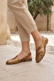Bronze Leather Women's Flat Sandals 01ws2311 - 2
