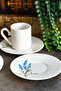 Lavender 4-Piece Porcelain Turkish Coffee Cup Set for 2 People - 3