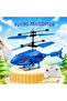 Blue Crash Resistant Remote Control Aircraft Induction Helicopter Dual-mode Suspended Drone Toy with