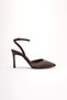 Women's Bitter Brown Stone Heeled Shoes Tr08Ms22C - 6