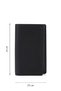 Unisex Black Floter Genuine Leather Horizontal Wallet - 2