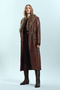 Juliet Women's Brown Fur Leather Top Coat 24Wge5215Nc