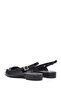 Women's Black Open-Back Buckle Ballerinas 26Pfe400118 - 6