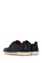 Men's Navy Blue Lace-Up Leather Casual Shoes 26Sfd674218 - 6