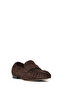 Women's Brown Suede Leather Masculine Loafer 26Pfd260210 - 7