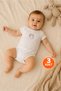 White Supreme Pink Hedgehog Printed Unisex Cotton Short Sleeve Snap Fastener Baby Bodysuit Set of 3