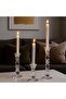 Crystal Taper Candle Holder 8x8x18cm- Clear - 5