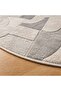 Glyph Tufted Abstract Rug Dia 120cm - Grey - 2