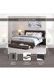 Syran Smart Queen Bed 160x200 Cm With 1 Drawer - Grey - 5