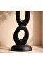 Fio Teakwood Abstract Decor Accent 10x10x37cm - Black - 3