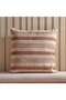 Serene Woven Stripe Filled Cushion 60x60cm - Rust