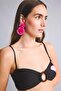 Regular Fit Floral Black Bikini Top G5299Ax26Sm - 3
