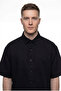 Men's Flamed Cotton Oversize Shirt Black - 2