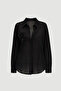 Floral Appliqué Shirt Set of Cotton - Black - 7