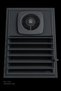 40X50 Anthracite Gray Aluminum Bathroom Screen with Fan - 2