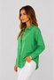 Women's Single Pocket Casual Linen Shirt Skirt with Tassels Washed Linen Green - 2