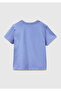 Boy's Aviator Blue Round Neck T-Shirt with Logo Print on the Front - 2