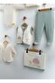 10 Piece Hospital Discharge Set with Rabbit Embroidery Newborn Baby Set with Cotton Blanket - 3