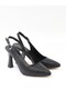 Tam 181 Black Glitter Heeled Women's Sandals - 5