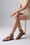 Women's Cross-Strapped Ankle-Tie Buckle Casual Sandals Solveta Mink Suede - 2