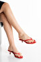Women's Heeled Flip-Flops 6373 Red - 5