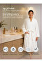 1 Pcs Unisex XL Kimono Collar 330Gsm Microfiber Quick Absorbent and Dry Bathrobe with Belt and Pockets - 3