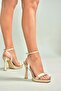 U 569918104   Gold Fabric Single Band Evening Dress Shoes