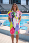 Yuku Unisex Swimmer Training Sea Pool Hooded Arena Poncho Towel for Summer and Winter Championships - 3