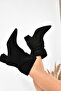 Black Suede Low Heeled Women's Boots L820010502 - 4