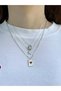 Women's Silver Color 3 Pieces Trophy as Star Heart Necklace - 2