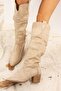 Taupe Suede Women's Boots J404040102 - 4