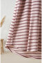 Plus Size Comfortable Cut Striped Tunic Seasonal Non-Show Tunic 8774-01 Anthracite White - 4