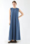 Indigo Zero Sleeve Long Lingerie Dress