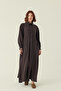 Tie Detailed Dress Bitter Brown - 5