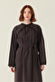 Lace Piece Tensel Dress Bitter Brown - 6