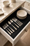 10 Meters * 45 Cm Black Straw Pattern Shelf Cover Cabinet, Non-Slip Non-Slip Cover Inside the Drawer - 2