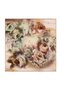 Tan Pastel Pattern Sura Silk Scarf