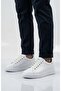 Men's White Inside and Outside Genuine Leather Daily Casula Shoes Orthopedic Lightweight Comfortable 1450 - 5