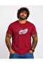 Men's Oversize Crew Neck T-Shirt Fortoday 26133 Bordo