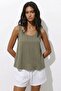 تي شيرت جاكار بقصة A-line مريح وعملي ذو حمالات سميكة - 2