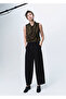 Animal Print Draped Collar Blouse - 2