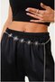 Large Sun Detailed Chain Belt Women's Belt Dress Belt Shirt Belt Coat Belt