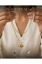 Women's Steel Necklace with Pearl Design and Heart Motif 316L - 4