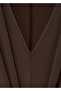 Gathered V-neck Dress - 5
