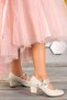 Aisha Sand Silvery Daily Girl's 4 cm Heeled Evening Dress Shoes - 3