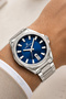 Men's Wristwatch Steel Band Steel Case Bracelet Gift Silver-Blue Zmdk1133 - 4