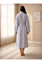 1 Pcs Unisex XL Kimono Collar 330Gsm Microfiber Quick Absorbent and Dry Bathrobe with Belt and Pockets - 5
