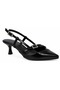 Feles Buckle Detailed Open Back Stiletto Women's Heeled Shoes Black